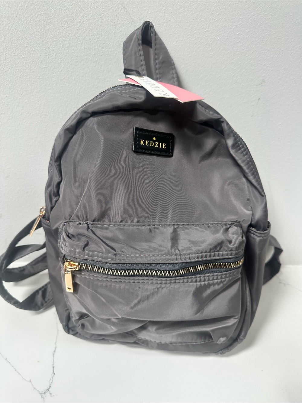 Kedzie NWT Gray Nylon Mini Backpack 8” x 11”